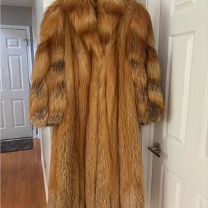 Luxurious Full-length Stunning Red Fox Fur Coat